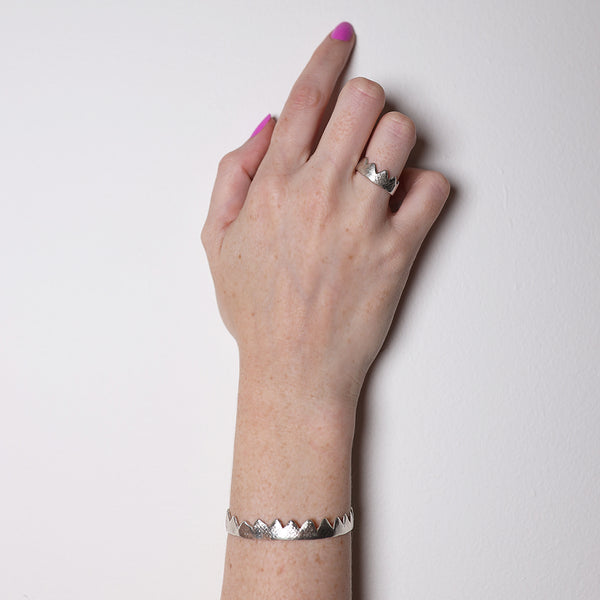 Crown Cuff Sterling Silver