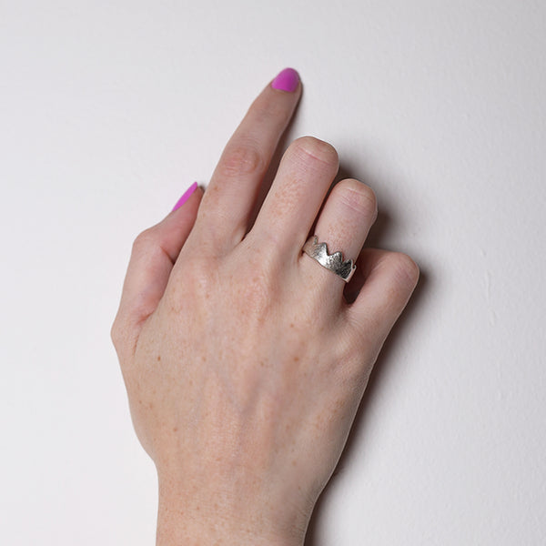 Crown Ring Sterling Silver