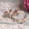 Large Crown Hoops Sterling Silver