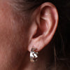 Large Crown Hoops Sterling Silver
