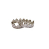 Large Crown Hoops Sterling Silver