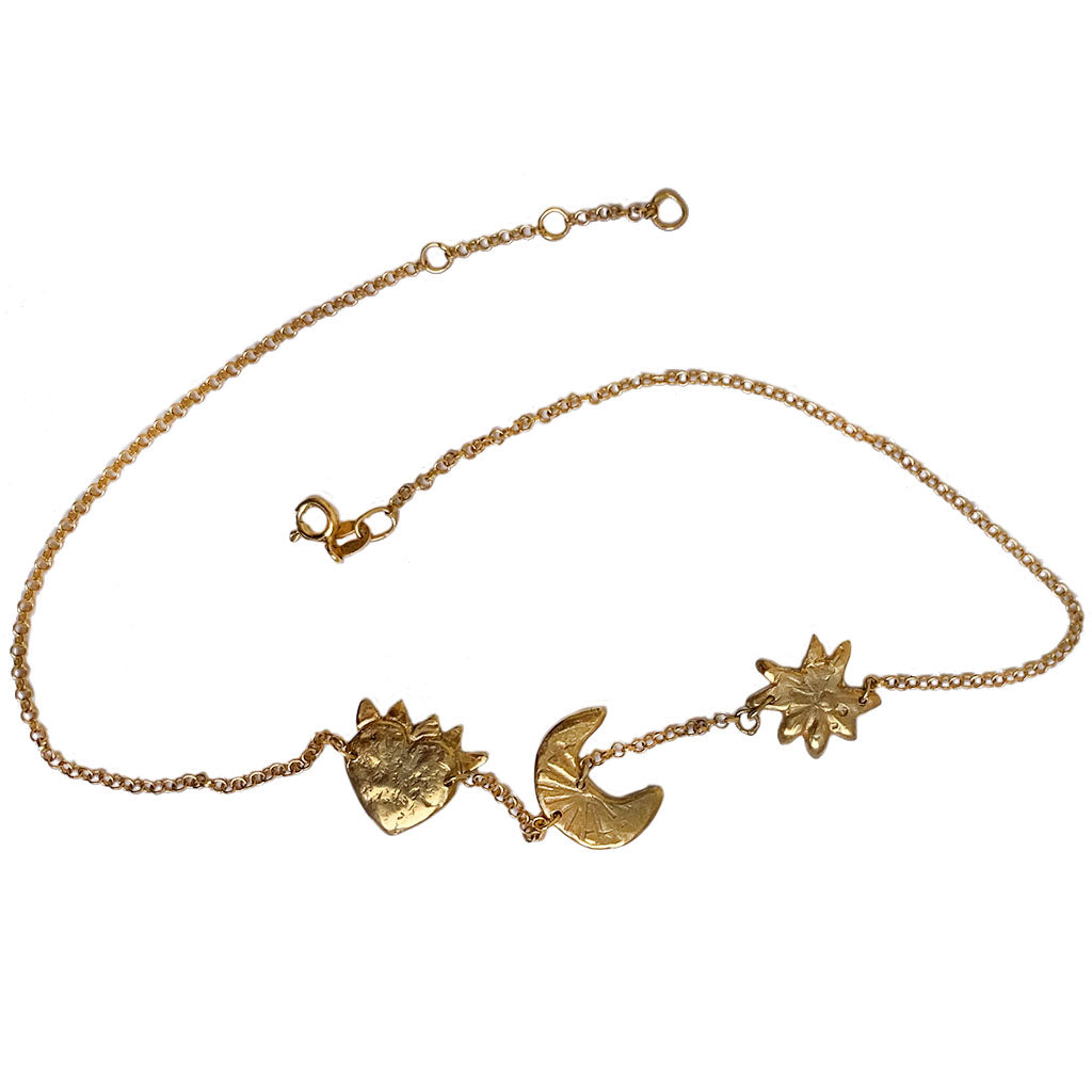 Sister Necklace 18ct Yellow Gold Plated