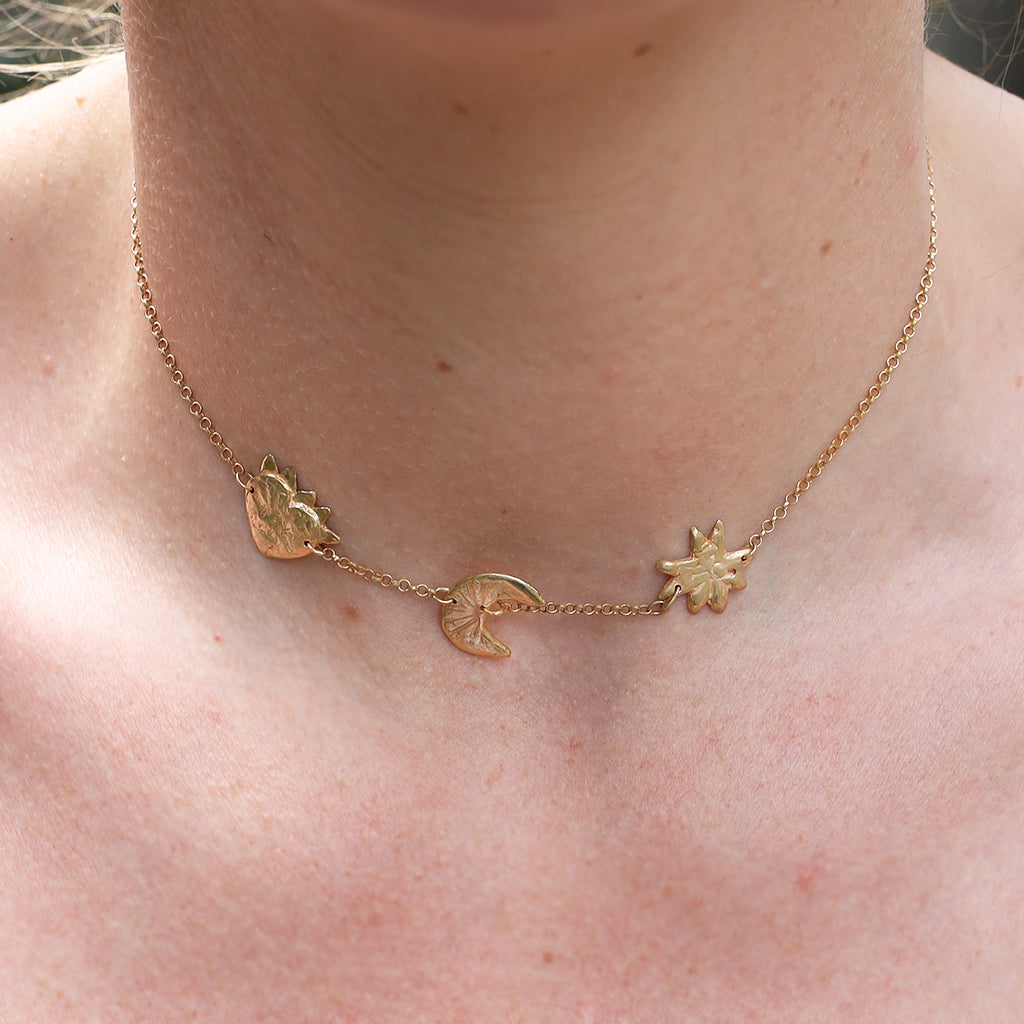 Sister Necklace 18ct Yellow Gold Plated