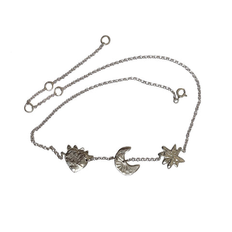 Sister Necklace Sterling Silver