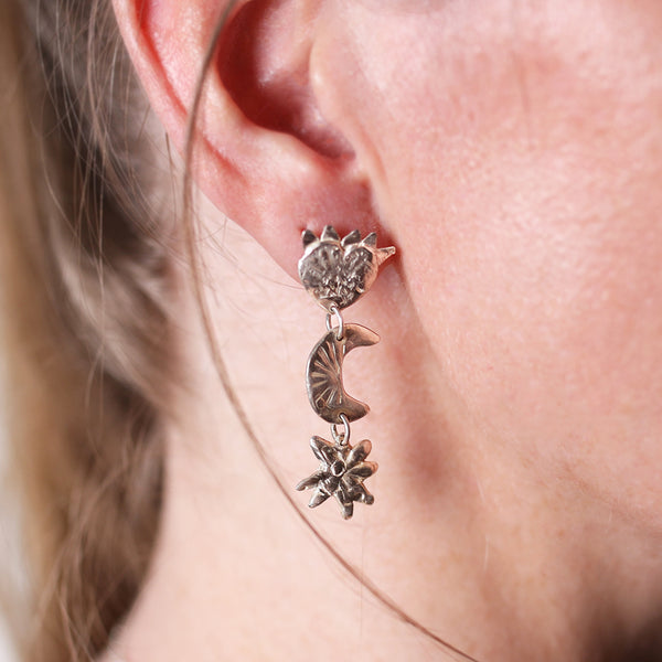 Sister Earrings Sterling Silver