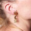 Sister Earrings 18ct Yellow Gold Plated