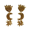 Sister Earrings 18ct Yellow Gold Plated