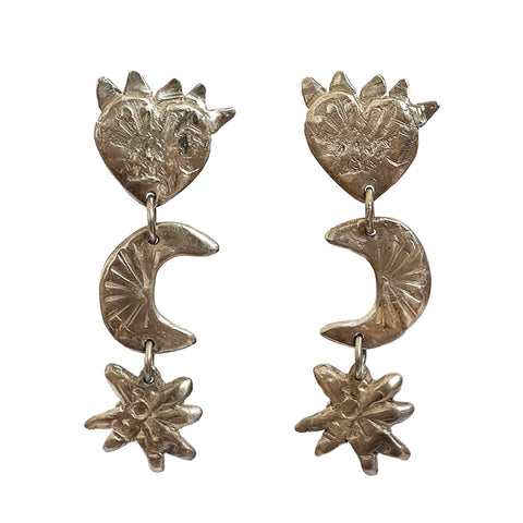 Sister Earrings Sterling Silver